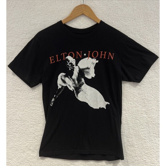 Elton John Homage 1 Men's/Women's Size Small Black Graphic T-Shirt Concert Soft - Picture 15 of 16
